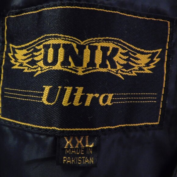 Unik International Womens Sz XXL Leather Vest Motorcycle Cropped Chopper Roses - Picture 4 of 8